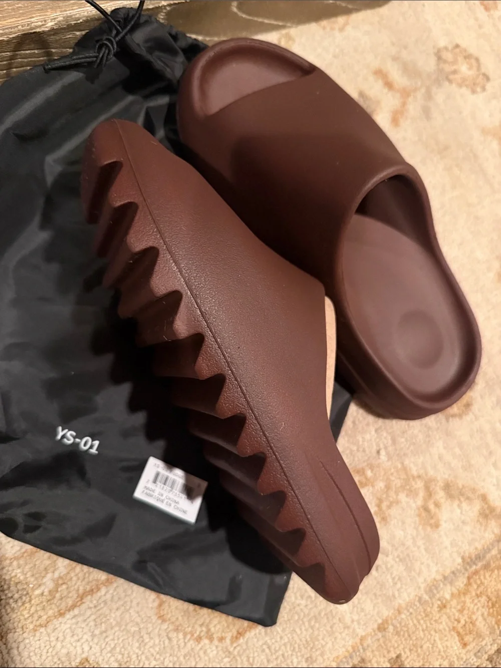 Yeezy Men’s Slide Sandals in Dark Brown